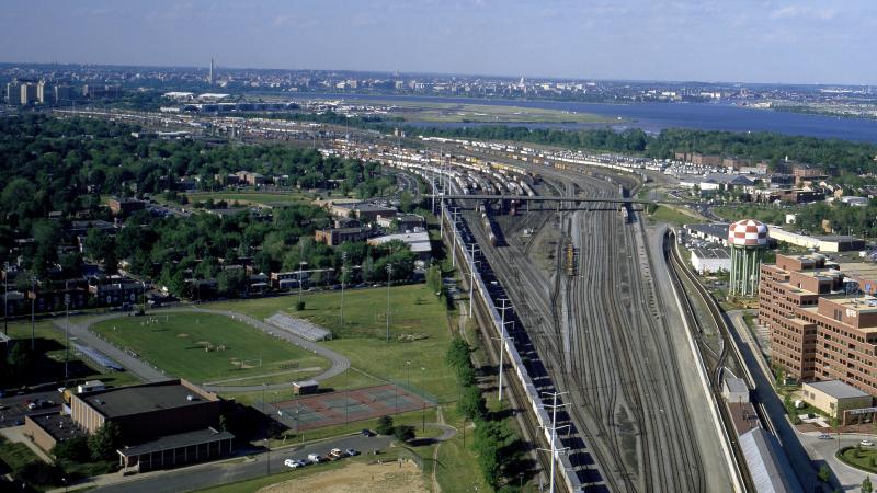 Historic aerial view of Potomac Yard
