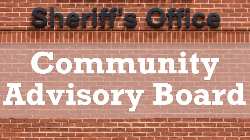 words Alexandria Sheriff's Community Advisory Board against a brick background