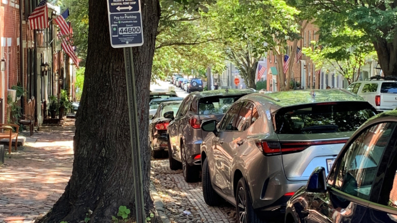 Cars parked on Prince Street