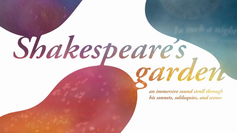 Colorful Title with words Shakespeare's Garden on it