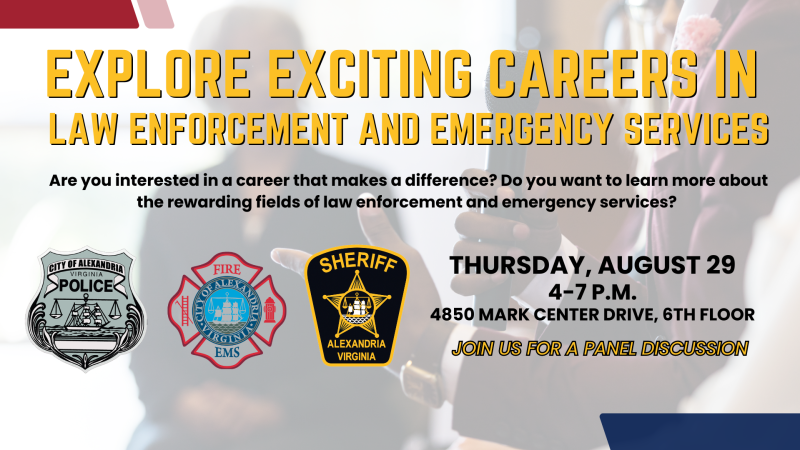 Panel Discussion: Exploring Careers in Law Enforcement & Emergency Services Banner