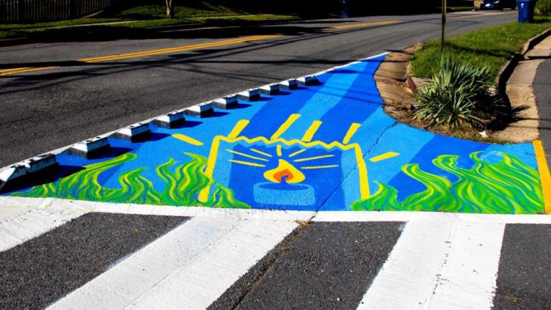 Middle Curb Extension with Art