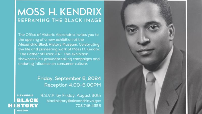 Invitation, white on turquoise print with photo of Kendrix