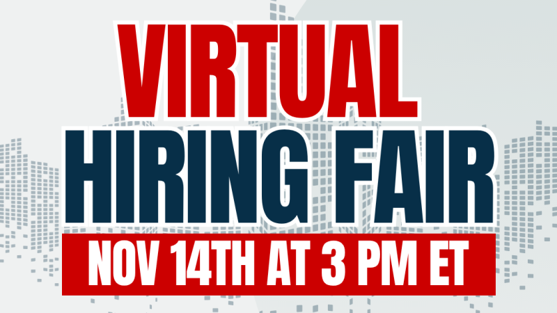 VIRTUAL MILITARY AND FEDERAL HIRING FAIR Card Image