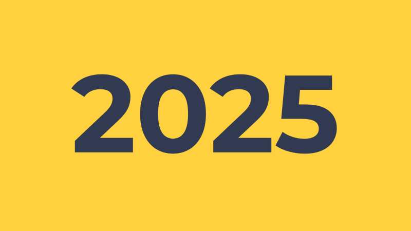 "2025" text on a yellow background