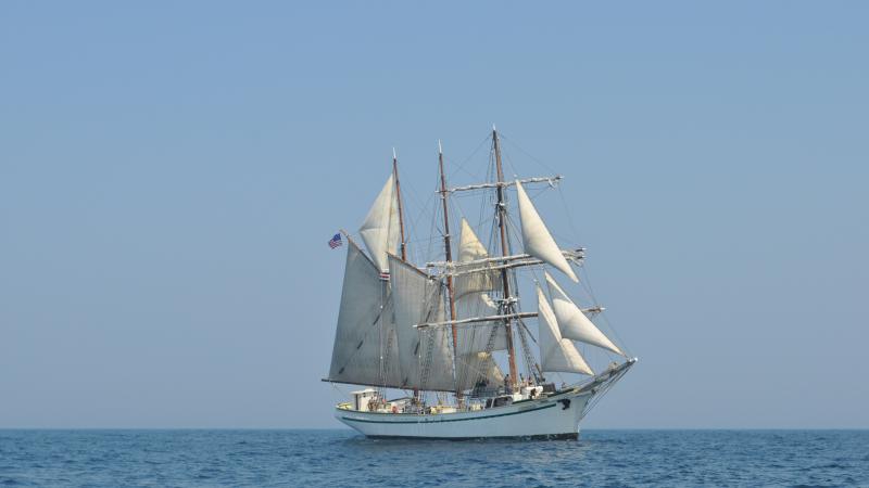 Gazela on the ocean, Sails on the Potomac
