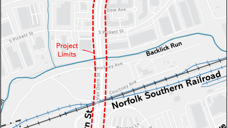 Van Dorn Street and Bridges Area Map