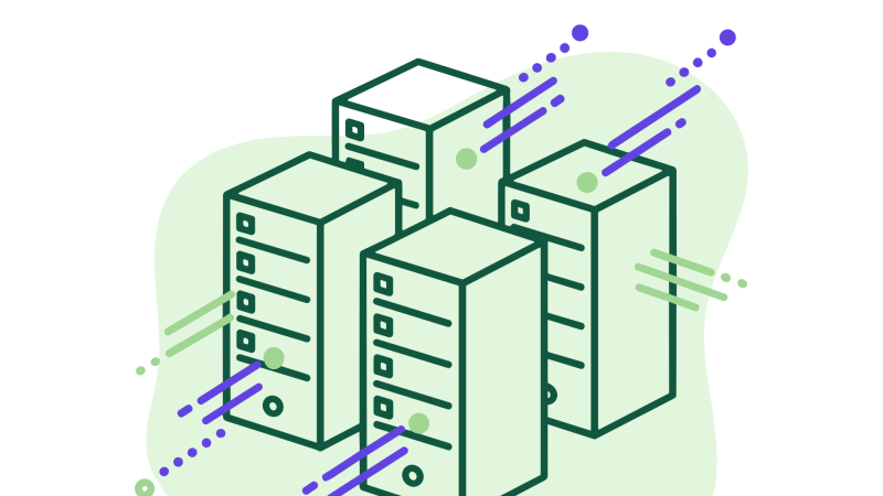 line drawing of digital archive with an organic shape behind it