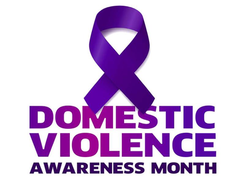 Domestic Violence Awareness Month Purple Ribbon