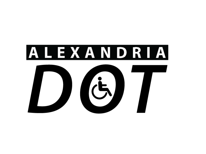 A logo for Alexandria DOT, the City's paratransit program