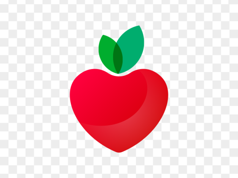 Image of a heart shaped apple
