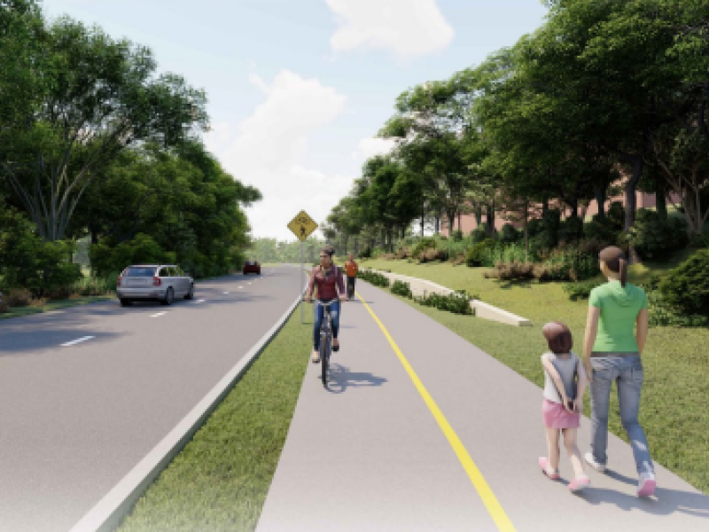 a visual aid illustrating the proposed changes to Beauregard St