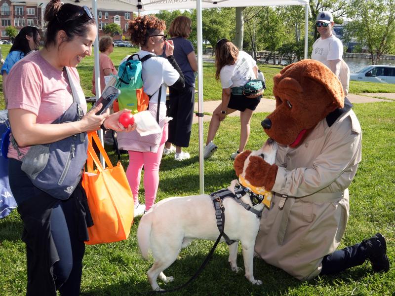 McGruff the Crime Dog at an Alexandria event.