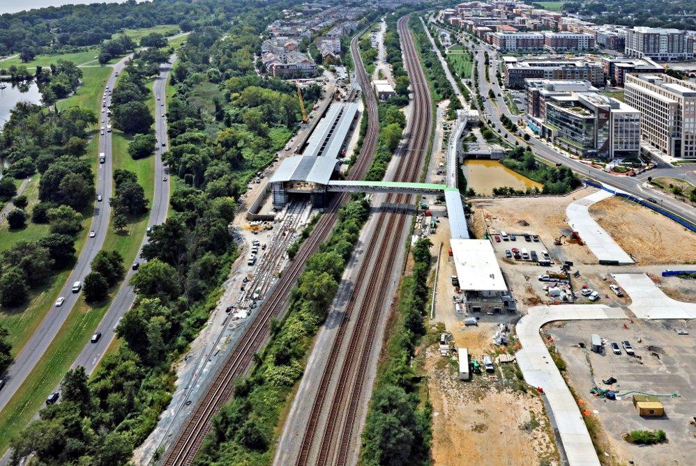 Potomac Yard Metrorail Station Construction Aerial View