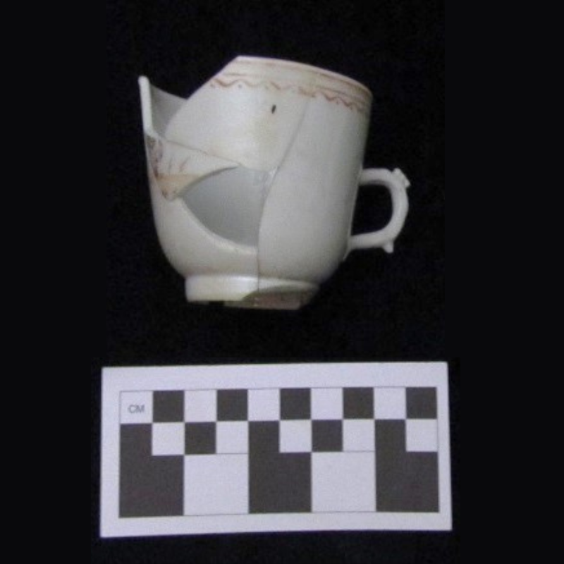 Porcelain mug, hand-painted overglaze