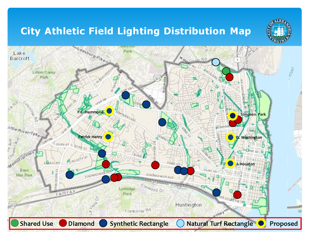 map of lighting areas around alexandria