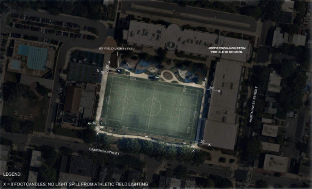 Jefferson Houston Field Lighting Illustration