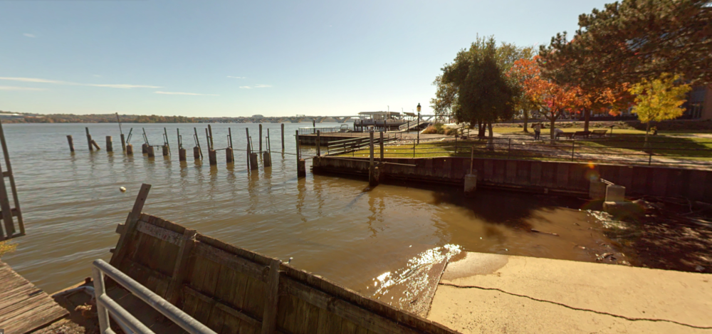 Photo of the street level view of the Waterfront from the Point Lumley Promenade towards the Old Dominion Boat Club.