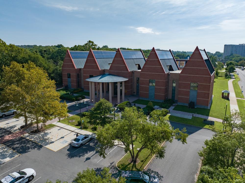 Drone aerial of Beatley Library