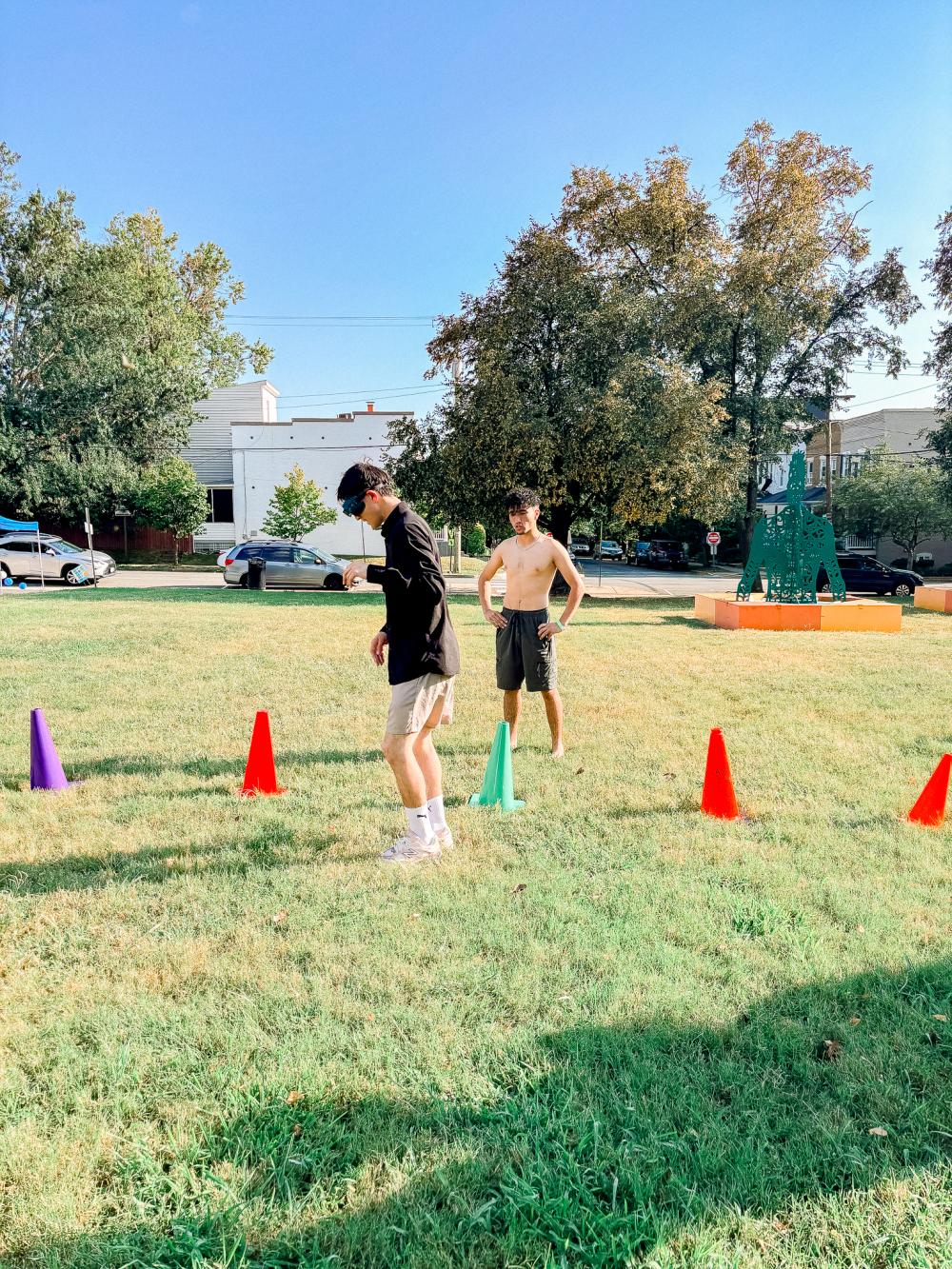 Image of teens playing games on a field