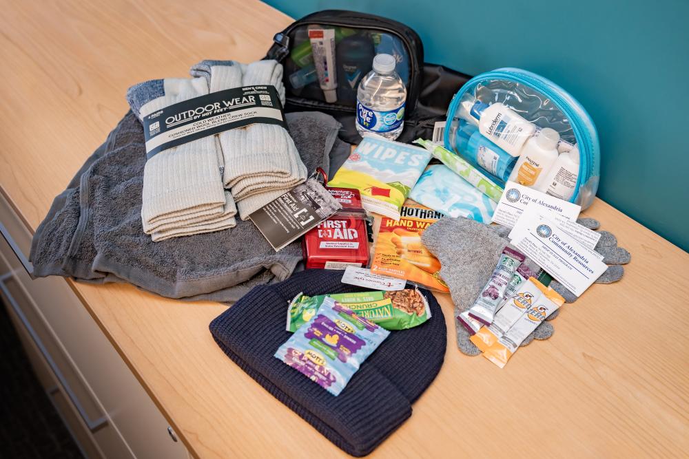 photo of hygiene and first aid supplies