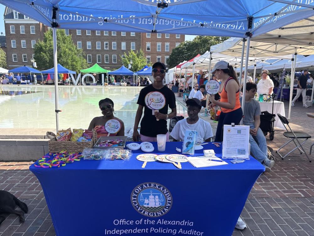 City agency table at Alexandria Pride 2026