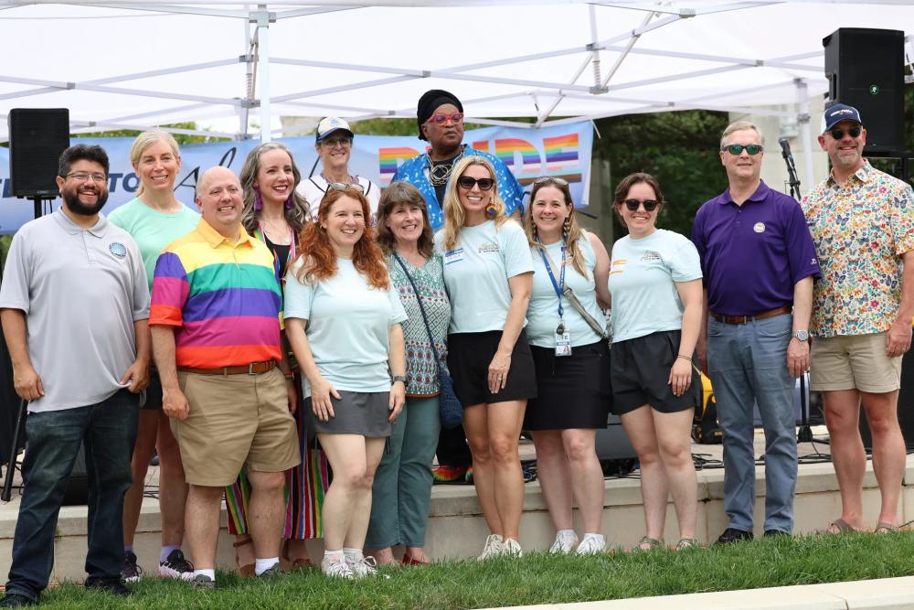 Group of City leaders posing for picture at Alexandria Pride 2026