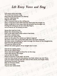 Exhibit panel: Lift Every Voice and Sing lyrics