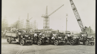 Virginia Shipbuilding Corporation's fleet of heavy duty White trucks