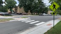 Photo of a pedestrian crosswalk on Reading Avenue.