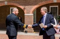 City Manager Parajon shaking hands 