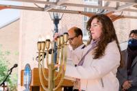 Lighting the 4th Menorah candle