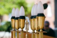 Menorah brass candles