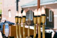 Menorah brass candles