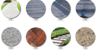 The first page of paving materials used throughout the proposed Point Lumley Park plan.