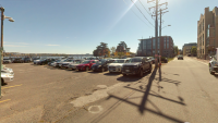 Photo of the street level view of the Waterfront from Strand Street at Old Dominion Boat Club facing south.