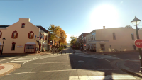 Street-level view of the 100 block of King Street from the King Street-Lee Street intersection.