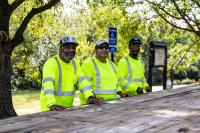 A group of city employees smiling