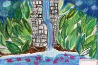 water flowing into a river