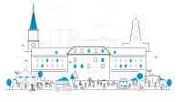 old town alexandria illustrated with graphic