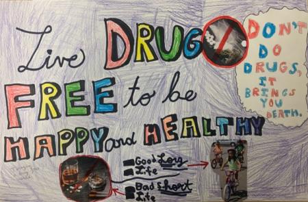 Red Ribbon Week 2022 Elementary School Poster Winner