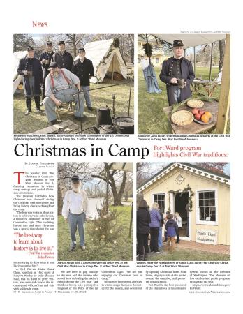 Page 10 of Alexandria Gazette with photos and text