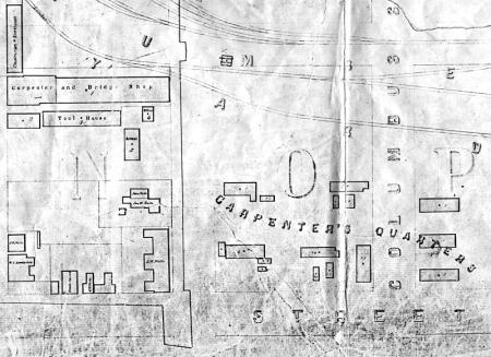 photocopy of plan showing shops