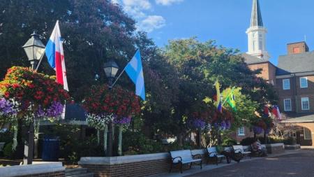 Hispanic Heritage Month Flags in Market Square