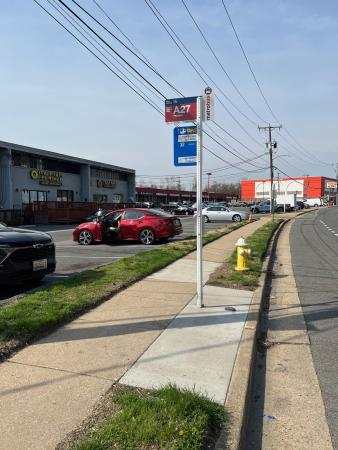 New ADA pad at S Pickett St bus stop