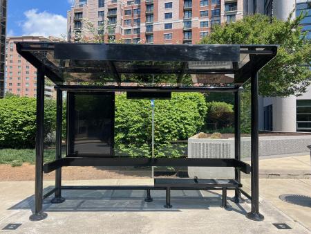 bus shelter at ford ave and park center dr