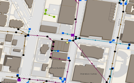 A map of the 600 block of Montgomery Street