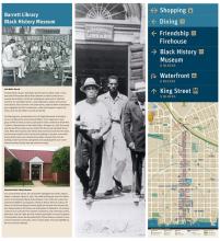 Wayfinding sign, Barrett Library and Black History Museum