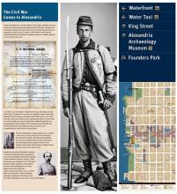 Wayfinding sign, Civil War Comes to Alexandria