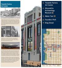 Wayfinding sign, Torpedo Factory Art Center